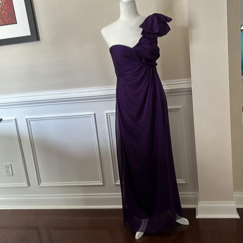 Purple, one-shoulder, Niteline evening gown - Picture 2 of 10